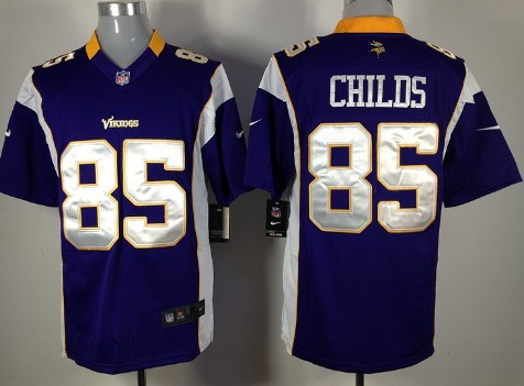 Nike Minnesota Vikings #85 Greg Childs Purple Game Jersey 