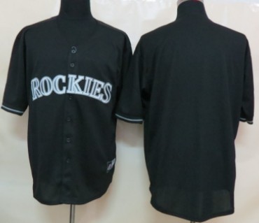 Men's Colorado Rockies Customized 2012 Black Fashion Jersey 