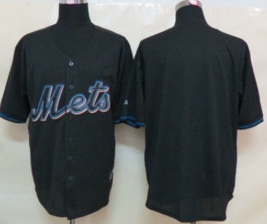 Men's New York Mets Customized 2012 Black Fashion Jersey 