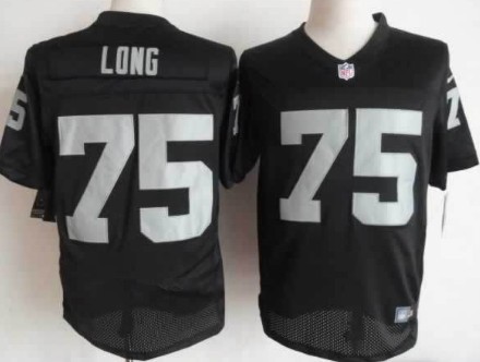 Nike Oakland Raiders #75 Howie Long Black Elite Jersey