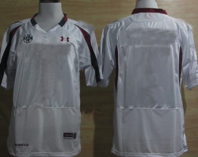 Kids' South Carolina Gamecocks Customized White Jersey 