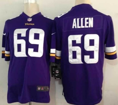 Nike Minnesota Vikings #69 Jared Allen 2013 Purple Game Jersey