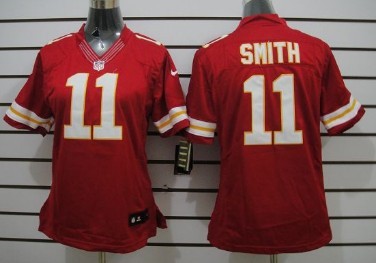 Nike Kansas City Chiefs #11 Alex Smith Red Limited Womens Jersey