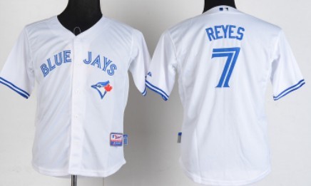 Toronto Blue Jays #7 Jose Reyes White Kids Jersey 