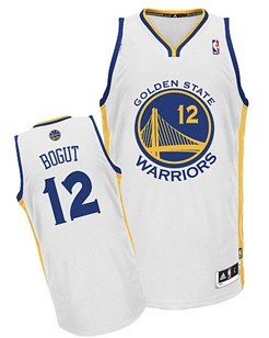 Golden State Warriors #12 Andrew Bogut White Swingman Jersey