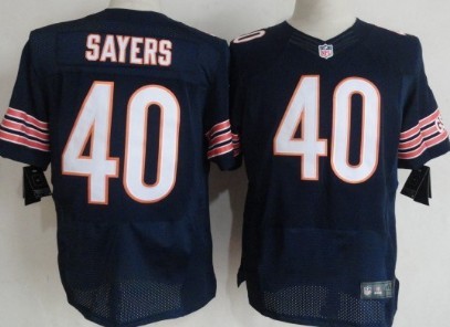 Nike Chicago Bears #40 Gale Sayers Blue Elite Jersey 