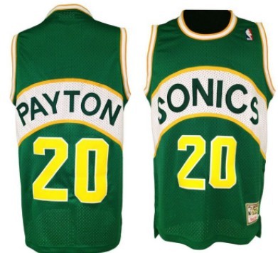 Seattle Supersonics #20 Gary Payton 1994-95 Green Swingman Throwback Jersey 