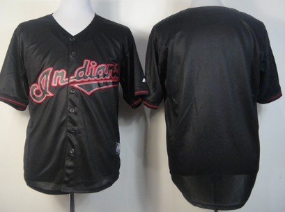 Cleveland Indians Blank Black Fashion Jersey