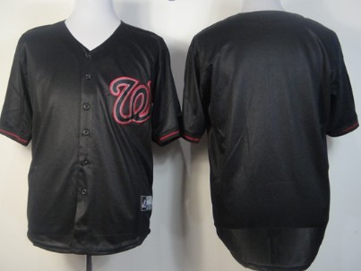 Washington Nationals Blank Black Fashion Jersey