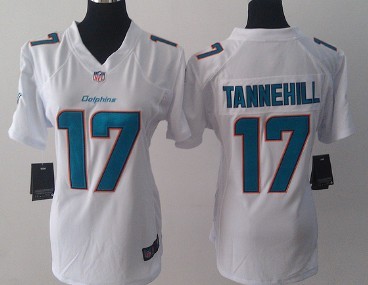 Nike Miami Dolphins #17 Ryan Tannehill 2013 White Game Womens Jersey