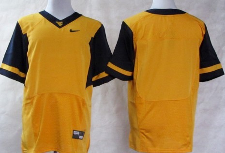 Men's West Virginia Mountaineers Blank 2013 Yellow Elite Jersey