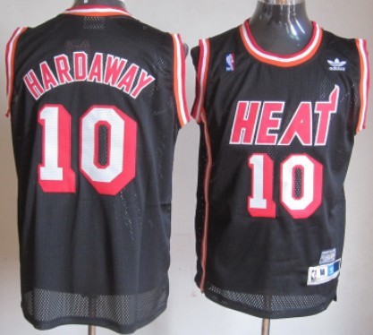 Miami Heat #10 Tim Hardaway Black Swingman Throwback Jersey