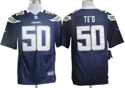 Nike San Diego Chargers #50 Manti Te'o Navy Blue Game Jersey