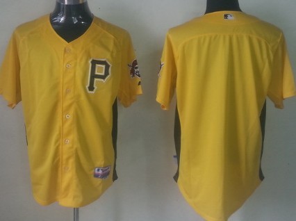 Pittsburgh Pirates Blank Yellow BP Jersey