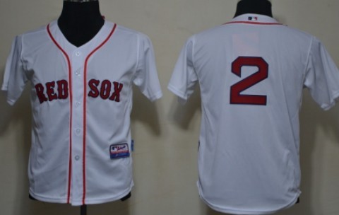 Boston Red Sox #2 Jacoby Ellsbury White Kids Jersey