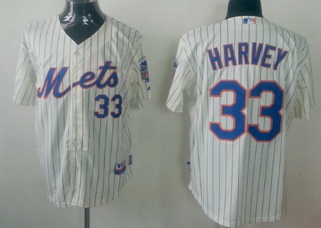 New York Mets #33 Matt Harvey Cream Jersey 