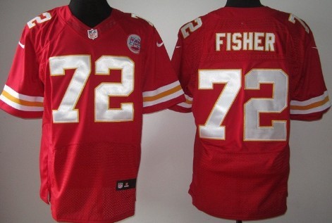 Nike Kansas City Chiefs #72 Eric Fisher Red Elite Jersey 