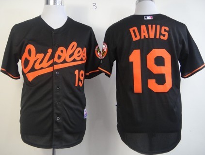 Baltimore Orioles #19 Chris Davis Black Jersey 