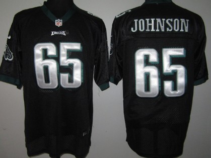 Nike Philadelphia Eagles #65 Lane Johnson Black Elite Jersey 