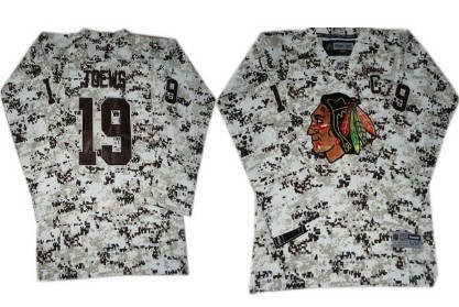 Chicago Blackhawks #19 Janathan Toews White Camo Kids Jersey 