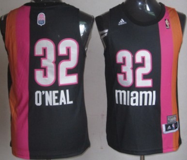 Miami Floridians #32 Shaquille O'neal ABA Hardwood Classic Swingman Black Jersey