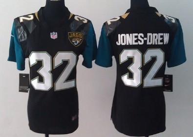 Nike Jacksonville Jaguars #32 Maurice Jones-Drew 2013 Black Game Womens Jersey 