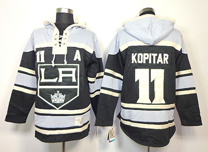 Old Time Hockey Los Angeles Kings #11 Anze Kopitar Black Hoodie