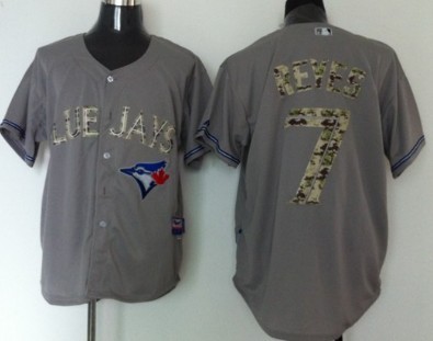 Toronto Blue Jays #7 Jose Reyes Gray With Camo Jersey 