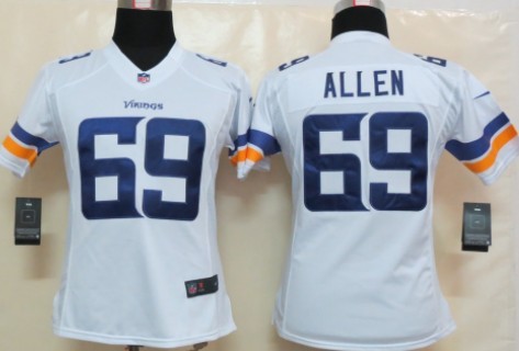 Nike Minnesota Vikings #69 Jared Allen 2013 White Limited Womens Jersey 