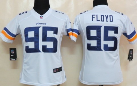 Nike Minnesota Vikings #95 Sharrif Floyd 2013 White Limited Womens Jersey