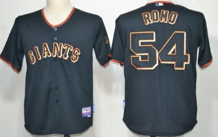 San Francisco Giants #54 Sergio Romo Black Jersey 