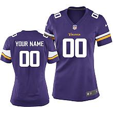 Women's Nike Minnesota Vikings Customized Purple Game Jersey 