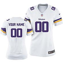 Women's Nike Minnesota Vikings Customized White Limited Jersey 