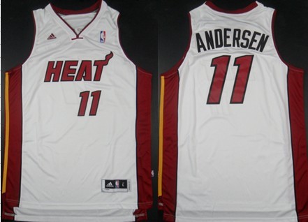 Miami Heat #11 Chris Andersen Revolution 30 Swingman White Jersey