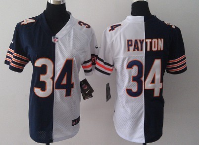 Nike Chicago Bears #34 Walter Payton Blue/White Two Tone Womens Jersey