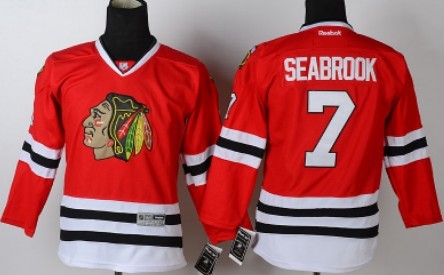 Chicago Blackhawks #7 Brent Seabrook Red Kids Jersey