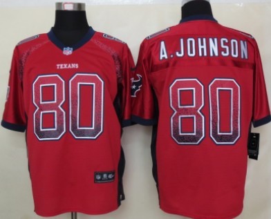 Nike Houston Texans #80 Andre Johnson Drift Fashion Red Elite Jersey