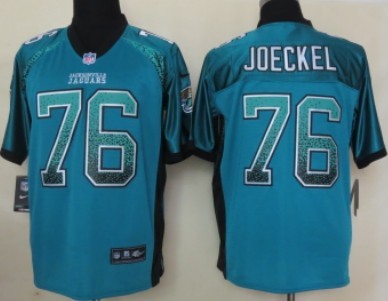 Nike Jacksonville Jaguars #76 Luke Joeckel Drift Fashion Green Elite Jersey