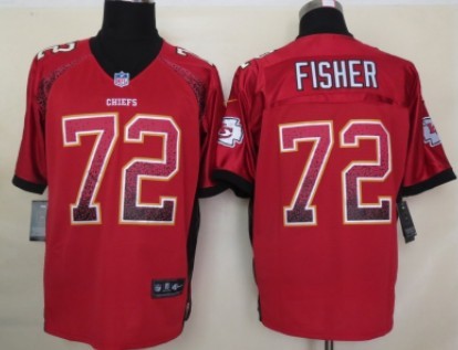 Nike Kansas City Chiefs #72 Eric Fisher Drift Fashion Red Elite Jersey