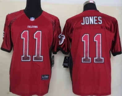 Nike Atlanta Falcons #11 Julio Jones Drift Fashion Red Elite Jersey