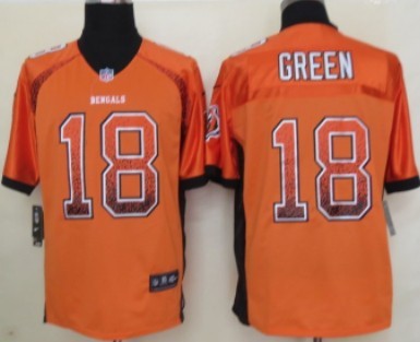 Nike Cincinnati Bengals #18 A.J. Green Drift Fashion Orange Elite Jersey