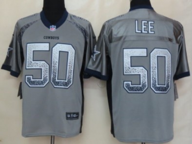 Nike Dallas Cowboys #50 Sean Lee Drift Fashion Gray Elite Jersey