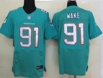 Nike Miami Dolphins #91 Cameron Wake 2013 Green Elite Jersey