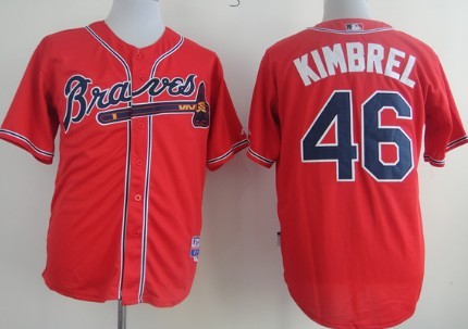 Atlanta Braves #46 Craig Kimbrel Red Jersey 