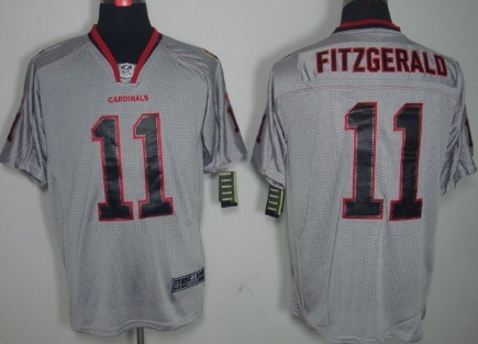 Nike Arizona Cardinals #11 Larry Fitzgerald Lights Out Gray Elite Jersey