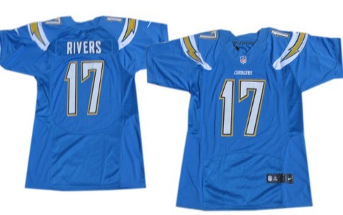 Nike San Diego Chargers #17 Philip Rivers 2013 Light Blue Elite Jersey 