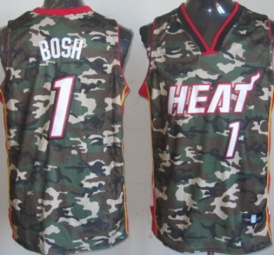 Miami Heat #1 Chris Bosh Camo Fashion Jersey