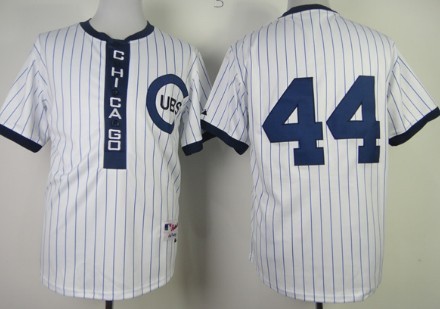 Chicago Cubs #44 Anthony Rizzo 1909 White Pullover Jersey