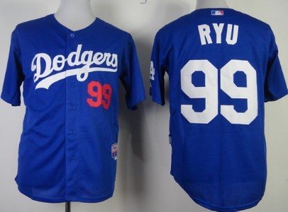 Los Angeles Dodgers #99 Hyun-Jin Ryu Blue Jersey 