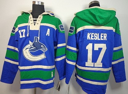 Old Time Hockey Vancouver Canucks #17 Ryan Kesler Blue Hoodie